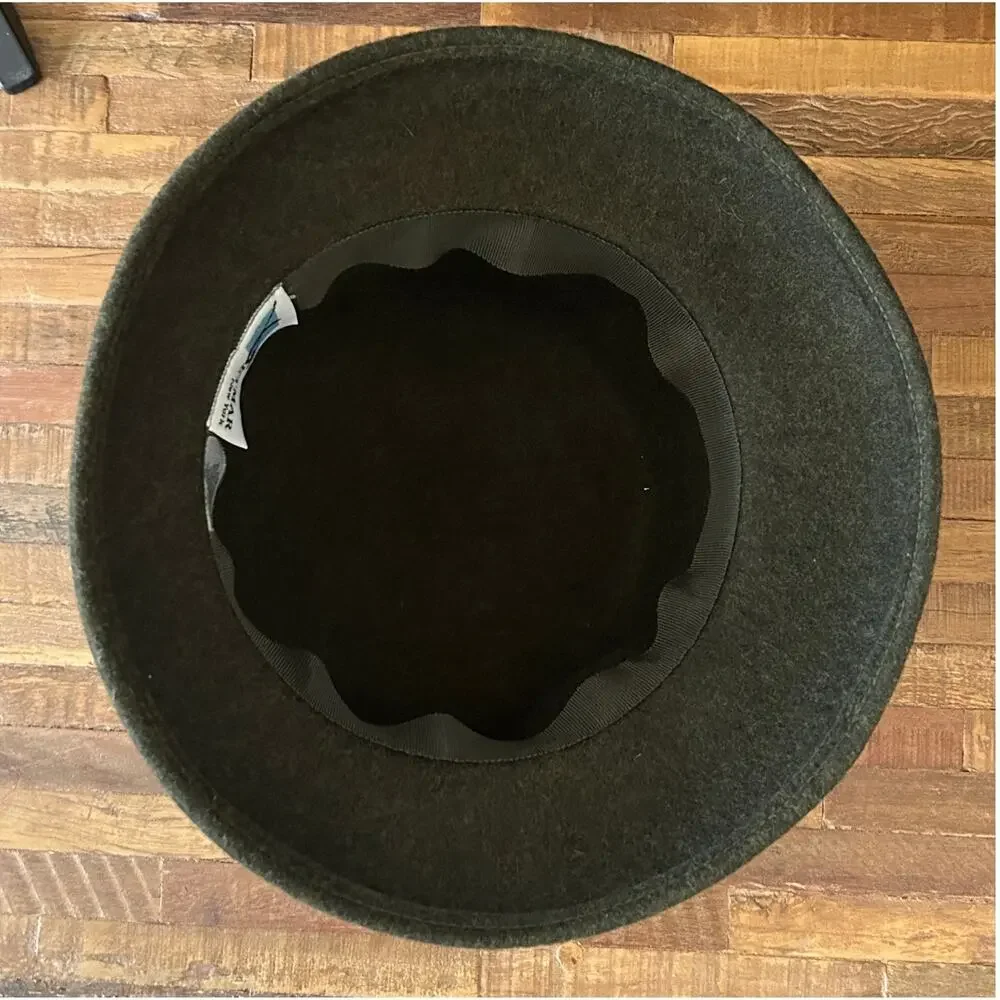 Vintage Betmar Olive Felt Cloche Hat